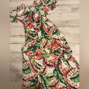 White Birch floral maxi dress